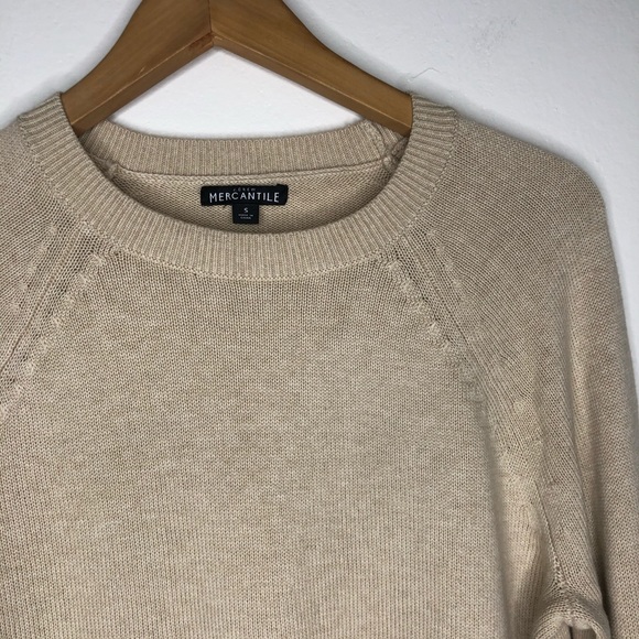 J. Crew Mercantile Bell Sleeve Pullover Natural S - Picture 4 of 7